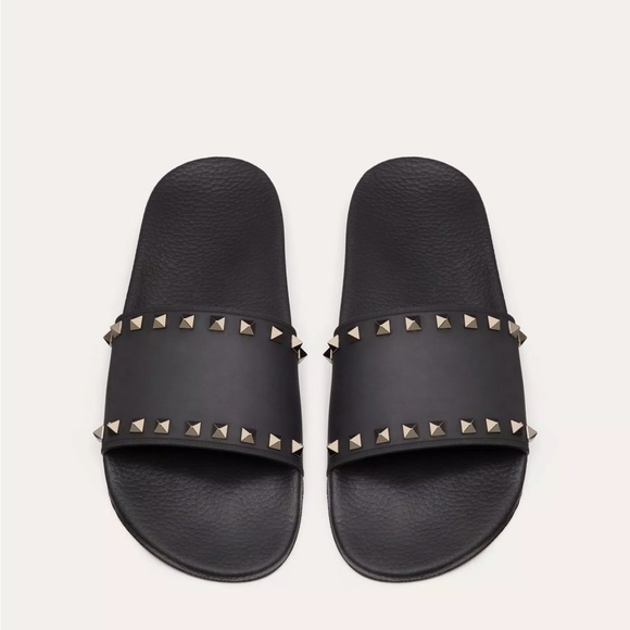 Valentino Garavani ROCKSTUD RUBBER SLIDER SANDAL - Picture 2 of 5